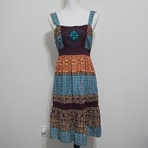Bohemian Multicolor Sleeveless Dress